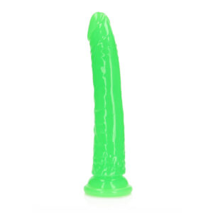 Realrock Glow In The Dark Slim Dildo 10'' Neon Green