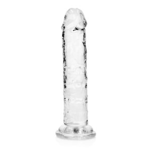 Realrock Crystal Clear Straight Realistic Dildo With Suction Cup 6'' Transparent