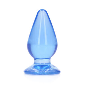 Realrock Crystal Clear Anal Plug 4.5'' Blue