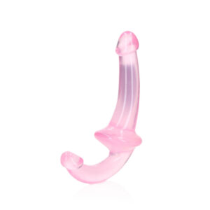Realrock Crystal Clear Strapless Strap-On 6'' Pink