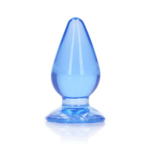 Realrock Crystal Clear Anal Plug 3.5'' Blue