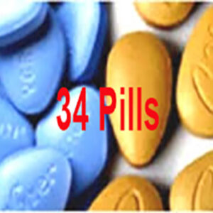 Combo Viagra Sildenafil Tablets 100mg  + Cialis Tadalafil 20mg (16pills + 16pills) 32 +4 Gratis 36Pcs