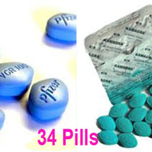 Combo Viagra Sildenafil Tablets 100mg + Kamagra Sildenafil Tablets 100 (16pills + 16pills) 32 + 2 Δώρο 34 Pcs (Ελληνική Περιγραφή)