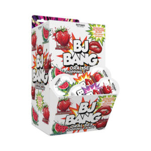 BJ Bang Popping Blow Job Oral Sex Candy Cherry: Watermelon: Strawberry 72 Pcs Display