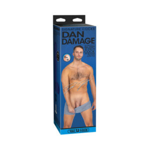 Signature Cocks Dan Damage ULTRASKYN Cock with Removable Vac-U-Lock Suction Cup 10in Vanilla