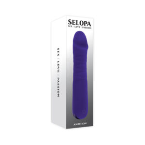 Selopa Ambition Rechargeable Vibrating Thrusting Vibrator Silicone Purple