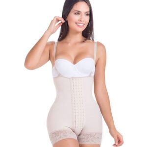 Fajas MariaE 9632 | Post Surgery Postpartum Boyshort Shapewear for Women | Strapless & Butt Lifting