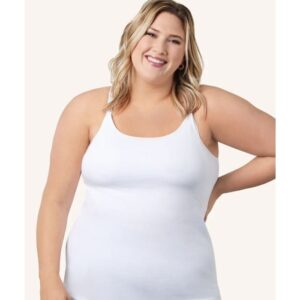 Leading Lady Maternity to Nursing Tank With Built-In Nursing Bra LL4025-WHT