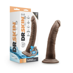 Blush Dr. Skin Glide 7.5'' Self Lubricating Dildo - Chocolate