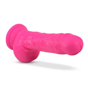 NEO 9IN DUAL DENSITY DILDO NEON PINK
