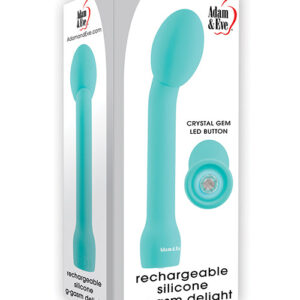 Adam & Eve G-Gasm Delight Rechargeable Silicone G Spot Vibe - Teal