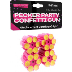 Party Pecker Confetti Refill Cartridge - Pack of 4