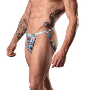 YOUR LACE OR MINE THONG RED WHITE & BLUE L/XL