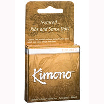 Kimono Textured Ribbed+Sensi Dots Condom - Box of 3