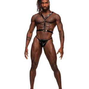 SAGITTARIUS LEATHER HARNESS BLACK O/S