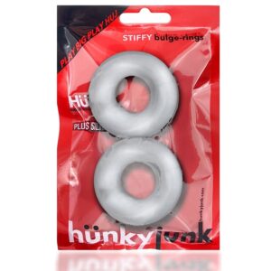 Hunky Junk Stiffy 2 Pack Cockrings - Clear Ice