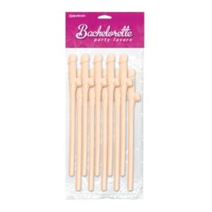 10 Pecker Straws Flesh – Bachelorette Party Favour | Lovedo