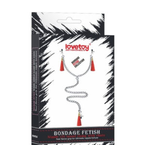 Clamps of nipples and clitoris with sexy metal chain