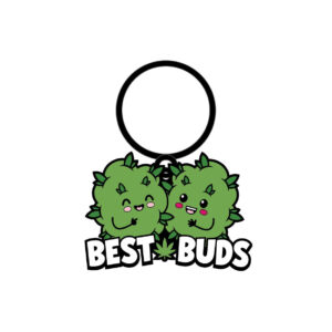 Wood Rocket Weed Best Buds Keychain - Green
