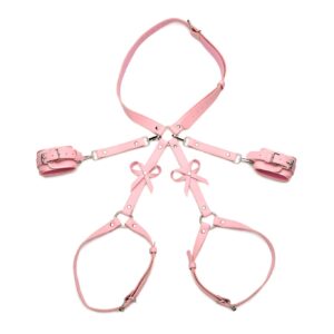 Strict Bondage Harness Bows Xl/xxl Pnk