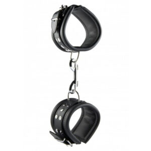 Black Leather Ankle Cuffs 6.5 cm