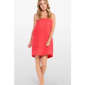 LM Brands Waffle Spa Bath Wrap LM7083-Coral