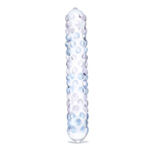 Glas Purple Rose Nubby Dildo Clear OS
