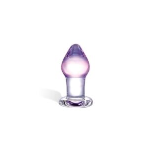 Glas Amethyst Rain Butt Plug Clear OS