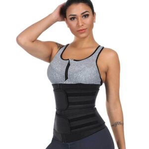 Lingerie Mart High Compression Double Velcro Strap YKK Zipper Latex Waist Trainer LM200078