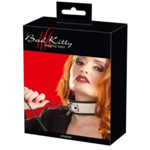 White Diamond Designed Collar with Leash