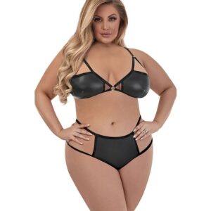 Magic Silk Demi Bra & Crotchless Panty M241Q