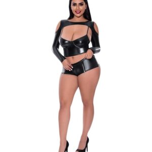Magic Silk Camisole, Long Sleeve Shrug & Short set M325Q