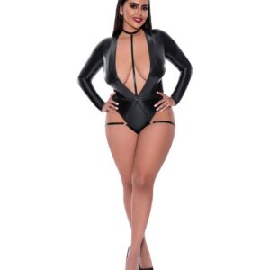 Magic Silk Long Sleeve Teddy w/Harness Caging M326Q