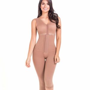 Fajas MariaE 9262 | Colombian Postpartum Full Body Body Shaper for Women | Knee Length & Bra