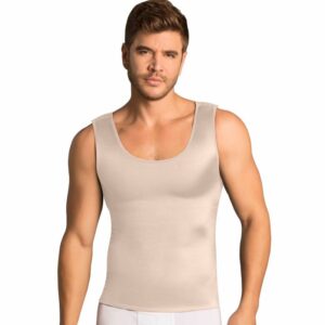 Fajas MariaE FH101 | Body Shaper Compression Vest Shirts for Men | Tummy & Back Control | Triconet