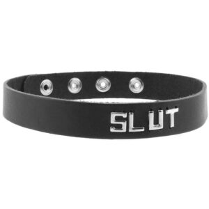 Spartacus Slut Leather Word Band Collar SPAR-701034