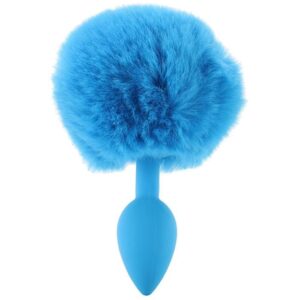 Pipedream Bunny Tail Beginner Silicone Butt Plug in Blue PD-1444-14