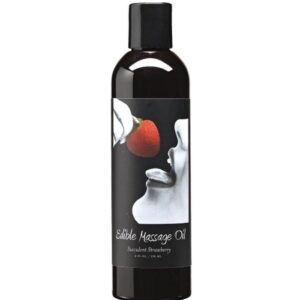 Earthly Body Edible Massage Oil 8oz/236ml in Strawberry EB-000936