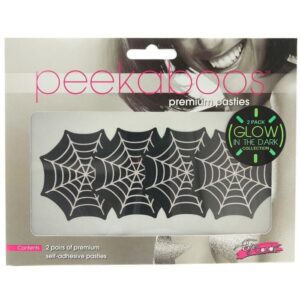 X-Gen Glow in the Dark Webs Nipple Pasties XGEN-006496