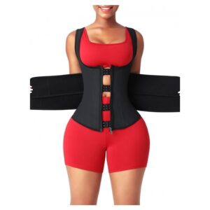 Lingerie Mart 9 Bone Latex Waist Trainer Vest w/ Double Velcro Belt and YKK Zipper LM210267