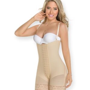Fajas MYD 0086 Women's Strapless Mid Thigh Body Shaper / Powernet