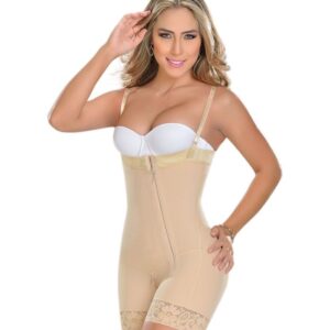 Fajas MYD 0766 Mid Thigh Strapless Body Shaper for Women / Powernet