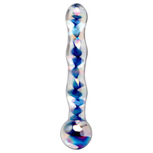 Pipedream Icicles No. 8 Blue Spiral Glass Massager