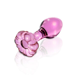 Pipedream Icicles No. 48 Pink Glass Flower Anal Plug