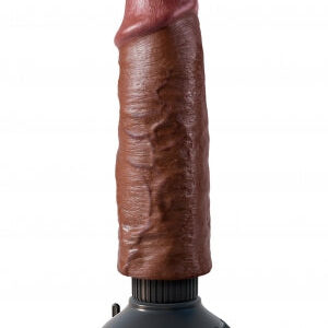 King Cock 6 Vibrating Cock - Brown