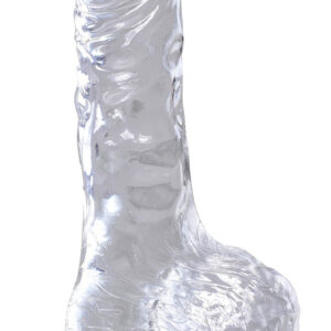 Pipedream King Cock Clear 4 Inch Suction Cup Dildo with Balls