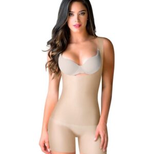 ROMANZA 2033 | Women Tummy Control Shapewear  | Open Bust & Mid Thigh