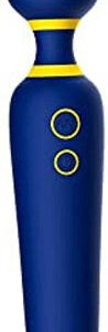 ROMP Flip Whisper Quiet Rechargeable Waterproof Silicone Wand Massager Blue