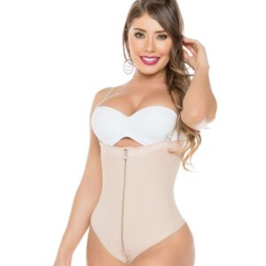 Fajas Salome 0212 | Strapless Thong Body Shaper | Everyday Use Tummy Control Shapewear Girdle for Dress
