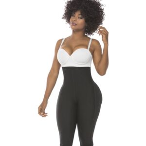 Fajas Salome 0219 | High Waist Compression Shorts for Women | Butt Lifter Capri Shapewear | Powernet